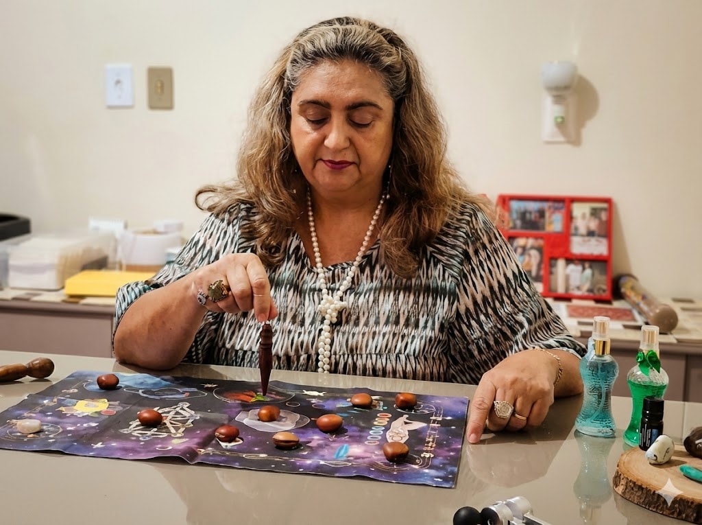 Cléo Marcuz - Terapeuta Holística em seu ambiente de trabalho